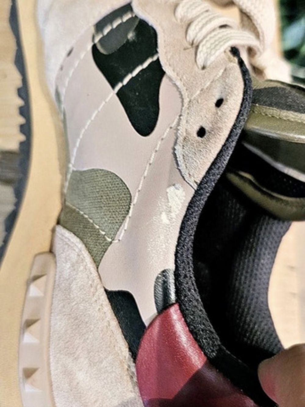Valentino Camo Sneakers in Green & Black - Picture 7 of 8